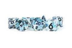 MTD931: 7-Die Set Handcrafted Sharp Edge Dice - Captured Frost